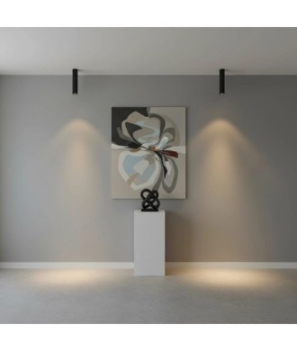 kelvo® DUCT KLV-101-0051 Φωτιστικό Downlight Σποτ για Λάμπα MR16 με Ντουί GU10 AC 220-240V IP20 - Μαύρο Ματ - Μ6 x Π6 x Υ30cm